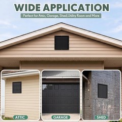 8 Pcs Aluminum Attic Vents 6″ X 6″ Metal Gable Wall Mesh Shed Vent with Screen S