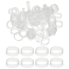 200Pcs Silicone Cable Ties, 15mm Silicone Rubber Bands, Transparent(23x5x0.6mm)