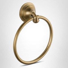 Delta Linden Hand Towel Holder Ring, Champagne Bronze Bathroom, Wall Mount
