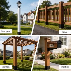 4×4 Fence Post Anchor 16″ Actual 3.6″x3.6″ Ground Spike – No Dig Easy Install