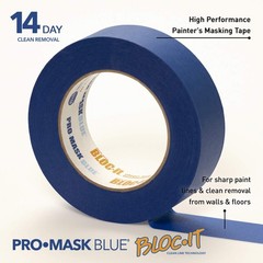 Ipg Promask Blue Bloc-It Premium 14-Day Masking Tape 1.41 X 60 Yd Blue 6-Pack