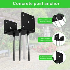 6×6 Concrete Post Anchor, U Shape Fence Post Holder, Pergola Brackets Deck Po…