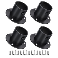 4Pcs Stainless Steel Closet Rod Brackets 1.25 Inch Dia Wardrobe Holder for Pipe
