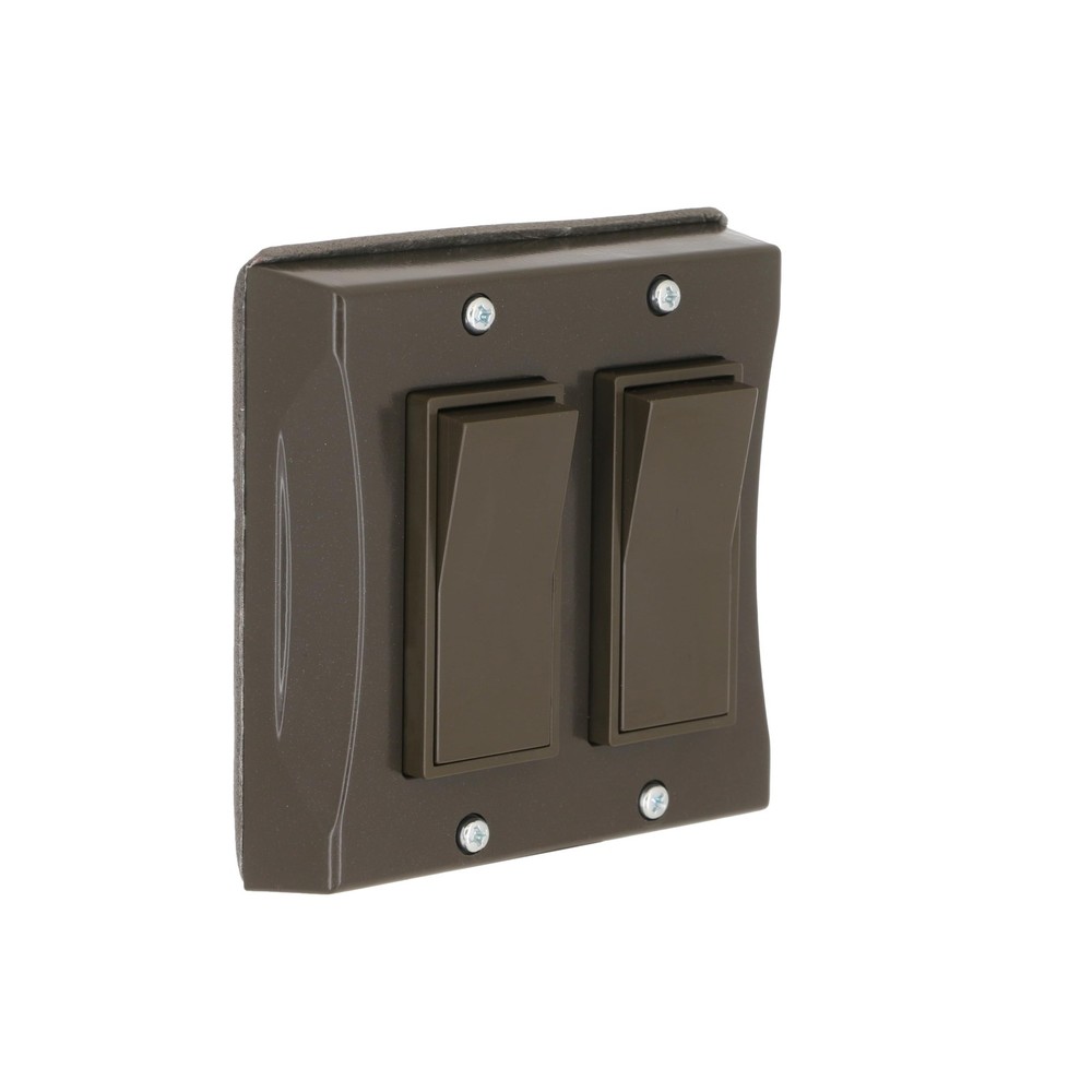 BELL 2-Gang Bronze Decorator Switch Weatherproof Light Switch C… Fast USA SHIP