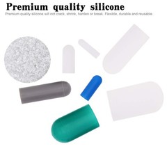 Taukealugs 110 Piece High Temp Silicone Rubber Blue, Gray, Green, White