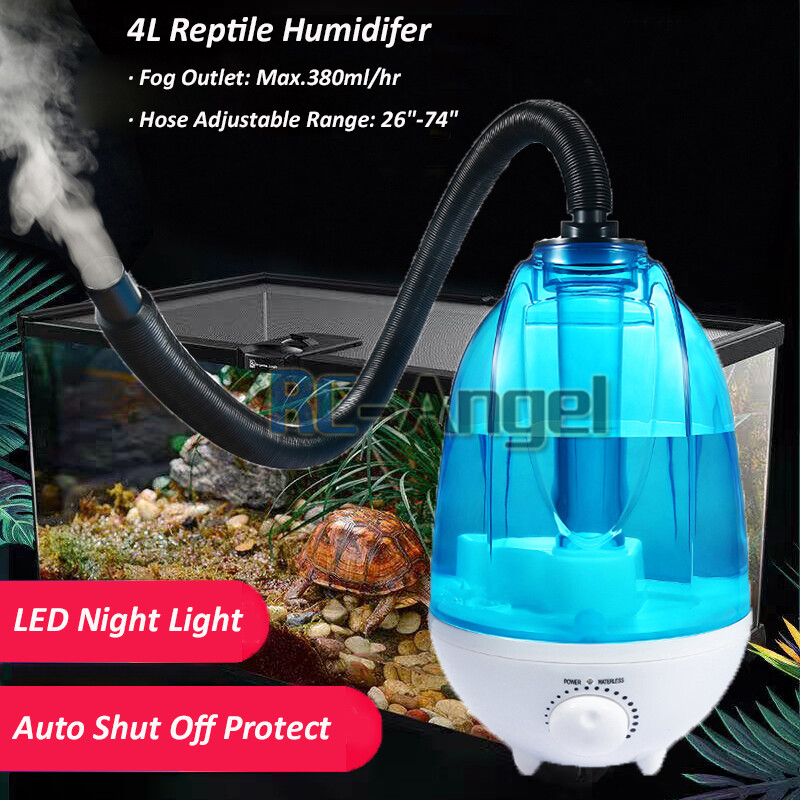 Reptile Fogger Terrariums Humidifier Fog Machine w/ 4L Tank & Adjustable Hose US