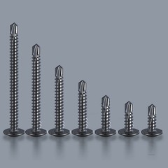 Wensilon (350Pcs)#8×5/8” for Sheet Metal Self-Tapping Screws #8X5/8″, Black