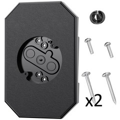 2-Pack Black Vinyl Siding Lamp Mounting Blocks Kit 4-1/2 double lap rectangle lg