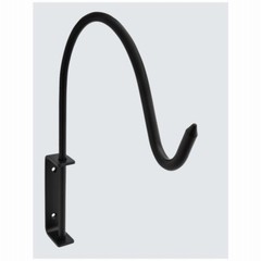 Hanging Plant Wall Bracket, Curved, Black, 40-Lb. Load, 12-13/16 In. – N275-502
