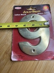 NEW Ives Solid Brass 5” High House or Mailbox Number 9 Thick, Durable & Stylish
