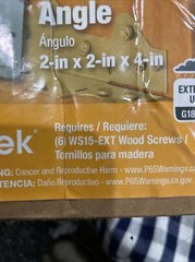 4 X MITEK USP 12 Gauge Steel Angle – ML24-TZ 2”x2”x4” Made In Usa