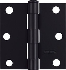 3 x 3 In. Black Square Corner Door Hinge – N241-182
