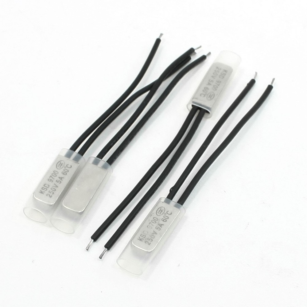 4 Pieces Bimetal Temperature Switch Thermostat 60 Degree Celsius NC KSD9700
