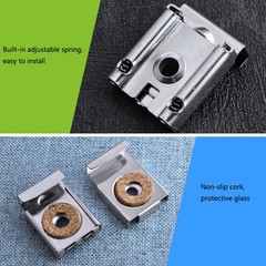 4 Pieces Mirror Mounting Clips Glass Shelf Support Wall-mounted Mirrors Bracket