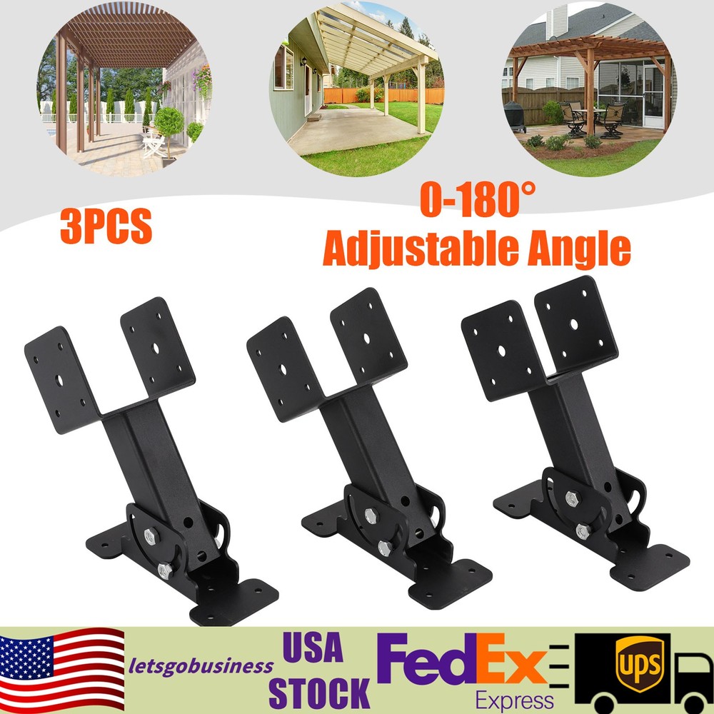 3PCS Roof Beam Brackets Roof Standpipe Bracket Kit Roof Beam Bracket Kit 0-180°