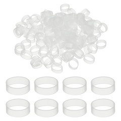 200Pcs Silicone Cable Ties, 12mm Silicone Rubber Bands, Transparent(19x5x1mm)