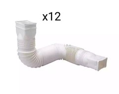 12 Pack- Expandable 25-55″ Flex Drain Downspout Extension Pipe Spout Flexible