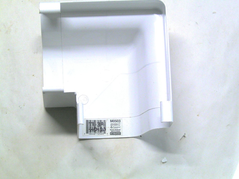 Amerimax Gutter Outside Miter, K-Style, Traditional, Vinyl, White, 5-In.