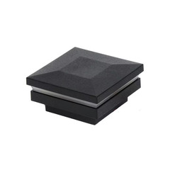 Versarail 2.5 In. Matte Black Aluminum Rail Contemporary LED Post Top