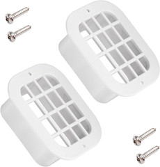 2 X 3 Rain Gutter Downspout Drop Outlet with Filter (White,2 Pack)