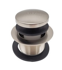 Westbrass Tip-Toe Sch. 40 PVC Bath Waste with One-Hole Elbow, Satin Nickel, D…