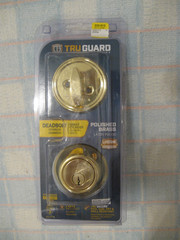 New TRU-GUARD Single-Cylinder Deadbolt Lock Polished Brass DL71 KA3Z