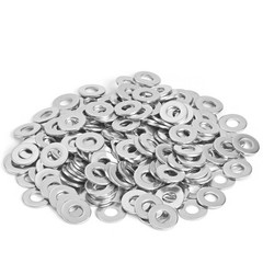 Kirphealy 100Pcs Flat Washers for Screws, 1/4″ Small Washer, 1/4″, Silver