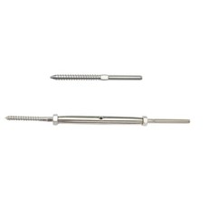 316 SS Turnbuckle Lag Screw Stud for Cable Railing-for 1/8″ Cable COMBO