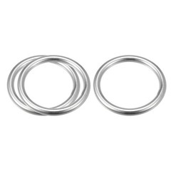3Pcs 45mm ID 6mm Thick O-Rings DIY 316 Stainless Steel Welded