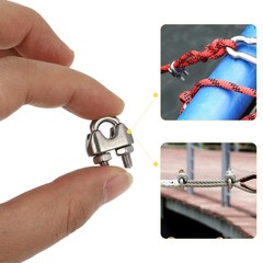 3 Count Steel Cable Crimps Wire Metal Clip Hardwares Clamps Rigging