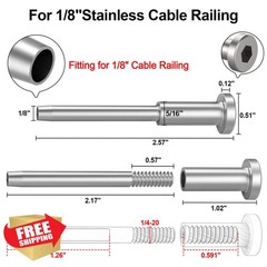 BLIKA Cable Railing Kit 1/8″ 24 Pack