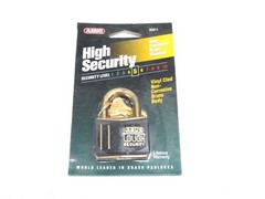 NOS! ABUS HIGH TOUGH SECURITY BRASS PADLOCK W/ KEYS, #85611