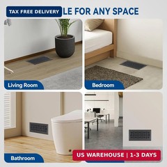 Floor Register 4×10 Inches 2 Pack – Heavy Duty Walkable Steel Floor Vent Covers
