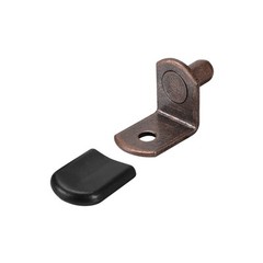 30pcs 6mm Shelf Support Peg for Furniture L-Shaped Bracket W Sleeve Bronze