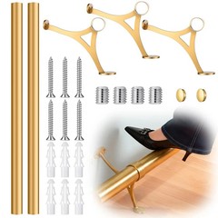 Zonon 8FT Gold Bar Foot Rail Kit Stainless Steel Undercounter Mount Complete