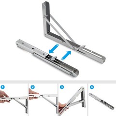 2-10Pcs Folding Shelf Brackets Stainless Steel Fold Down Table Brackets 8-20Inch