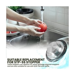 (2-Pack) Stainless Steel Kitchen Sink Stoppers – 3.35” x 1.18” Unive