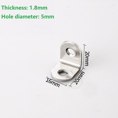 90 Degree Right Angle Brackets Flat Corner Braces, Straight Bracket Stainless