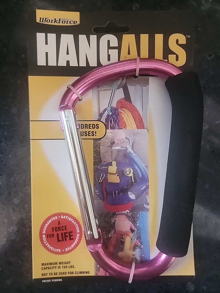 Hangalls Pink Large Carabiner 150lbs MAX 6.5” NO CLIMBING