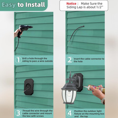 Vinyl Siding Mounting Blocks, Perfect Fit Built-In Electrical Box Outdoor Light