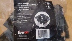 30 Pack Fiberon Stair Inserts For Round Balusters #16005 Black