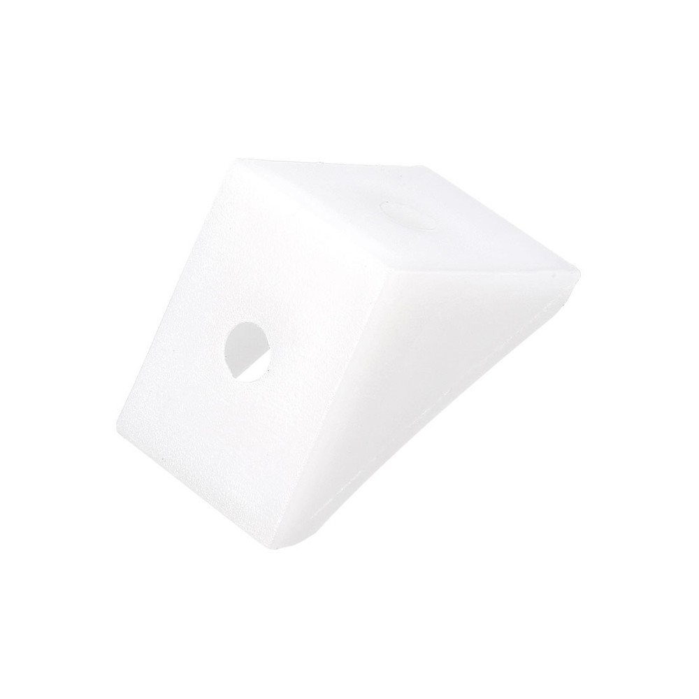 Shelf Cabinet Door 90 Degree Plastic Corner Braces 2 Holes Angle Bracket, 50 Pcs