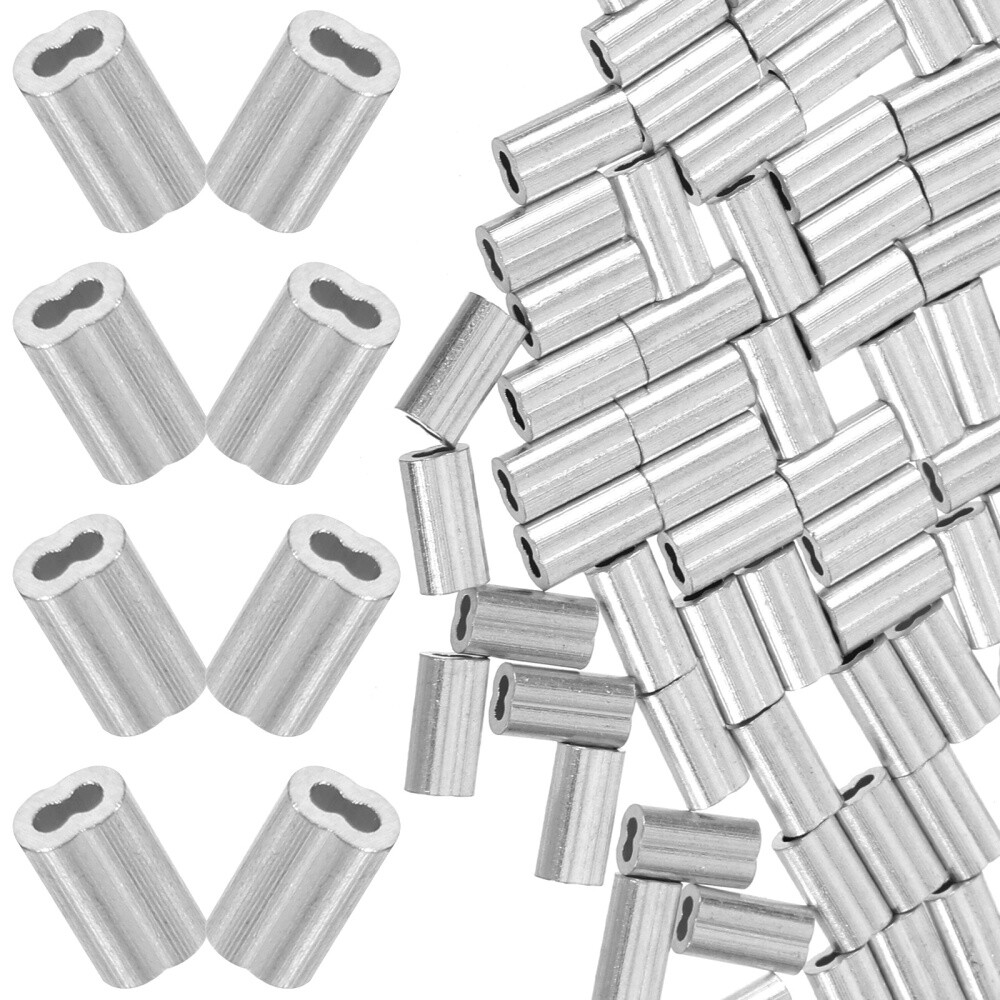 100pcs Throttle Cable Ends Wire Crimps Cable Crimps Wire Rope Clamp Crimping