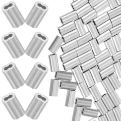 100pcs Throttle Cable Ends Wire Crimps Cable Crimps Wire Rope Clamp Crimping