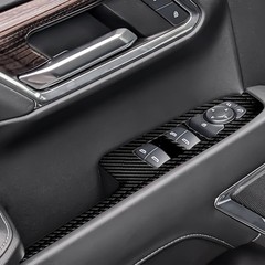 Carbon Fiber Window Lift Switch Panel Cover Compatible with 2022-2026 Chevy S…