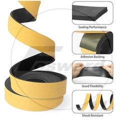 Self Adhesive Backed EPDM Foam Sponge Rubber Strip Roll Tape Sticky Seal 1 -40mm