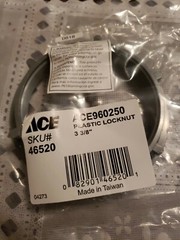 Lot of 2! Ace Plastic Lock Nut (ace960250) 3 3/8″