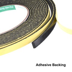 Foam Seal Tape, 8mm Wide 2mm Thick 16.4 Feet Long Adhesive Weather Strip 2PACK