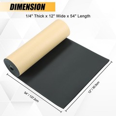 Neoprene Foam Rubber Sheet with Adhesive, 1/4″ Thick x 12″ x 54″ – … Fas