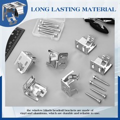 Jetec 6 Pieces Mini Blind Brackets For Window Blinds Screws 1.38 X 1.18 Inches